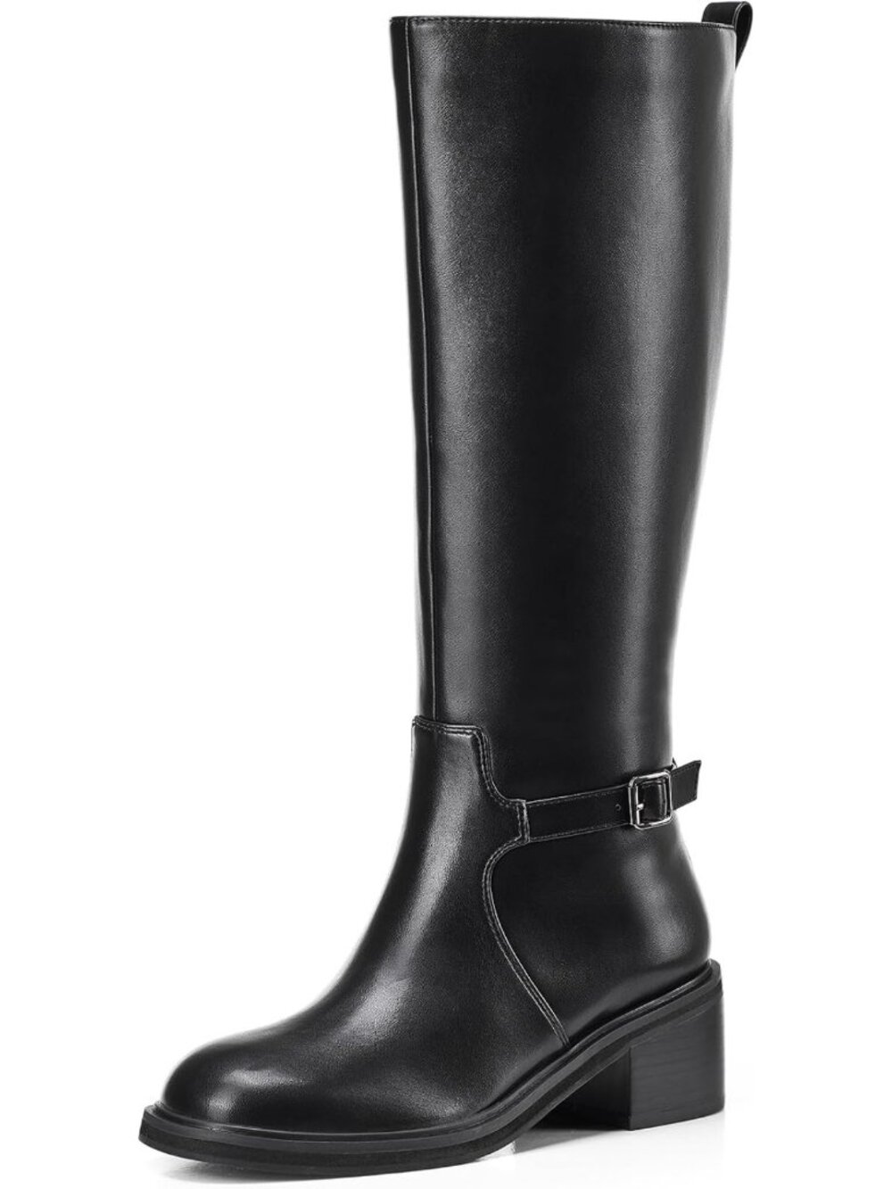 Chic Women's Knee High Boots, Round Toe, Chunky Block Heel - Stylish & Comfy